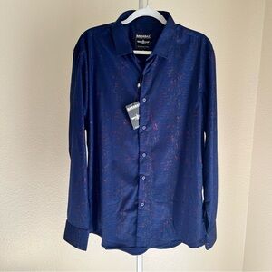 Barabas Men’s Premium Button Front Slim Fit Shirt Size XL NWT